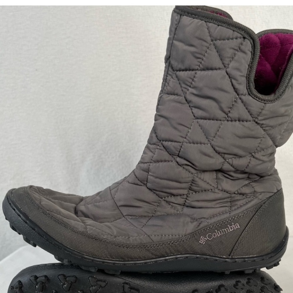 Columbia Minx Slip II Omni-Heat Waterproof Winter Snow Boots Gray Size 9.5